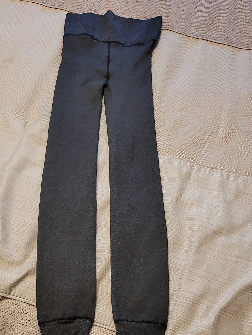 Any Day High-Rise Dark Gray Women’s Knit Leggings With Furry Lining